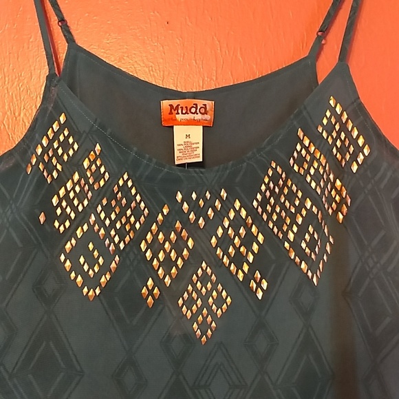 Mudd Women's Sz (M) Teal Camisole - Picture 2 of 4